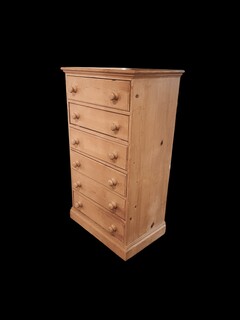 An English 19th Century Pine Wellington Chest.