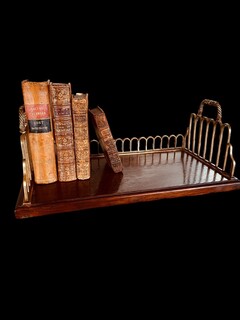 An English Antique Oak Book Stand having a beautiful Brass Gallery.