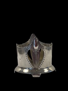 An English Art Nouveau Silver Plated Bottle Holder.