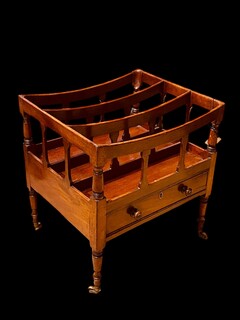 An English Early 19th Century ' Regency ' Mahogany Canterbury.