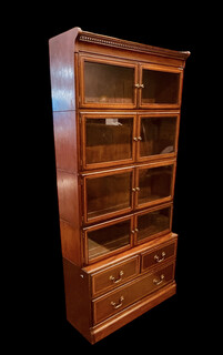 An English Edwardian Mahogany Bookcase having Beautiful Inlay.